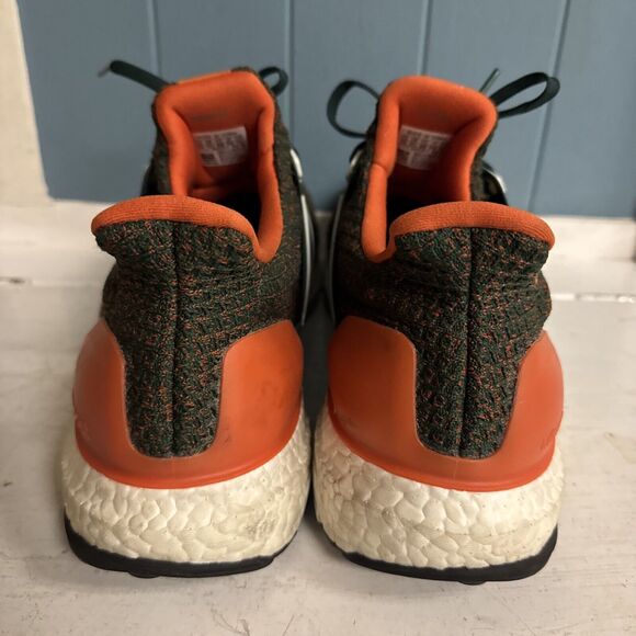 adidas UltraBoost 4.0 Mens 13 Running Shoes EE3702 UM Miami Hurricanes Color Way - Picture 3 of 10